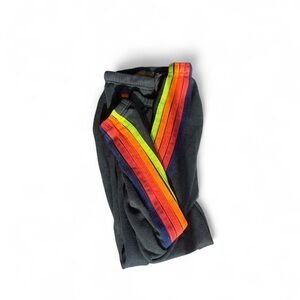 Aviator Nation Charcoal Joggers with Rainbow Stripes